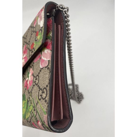 Gucci Dionysus Supreme GG Monogram Blooms Floral Wallet on Chain - Picture 3 of 11